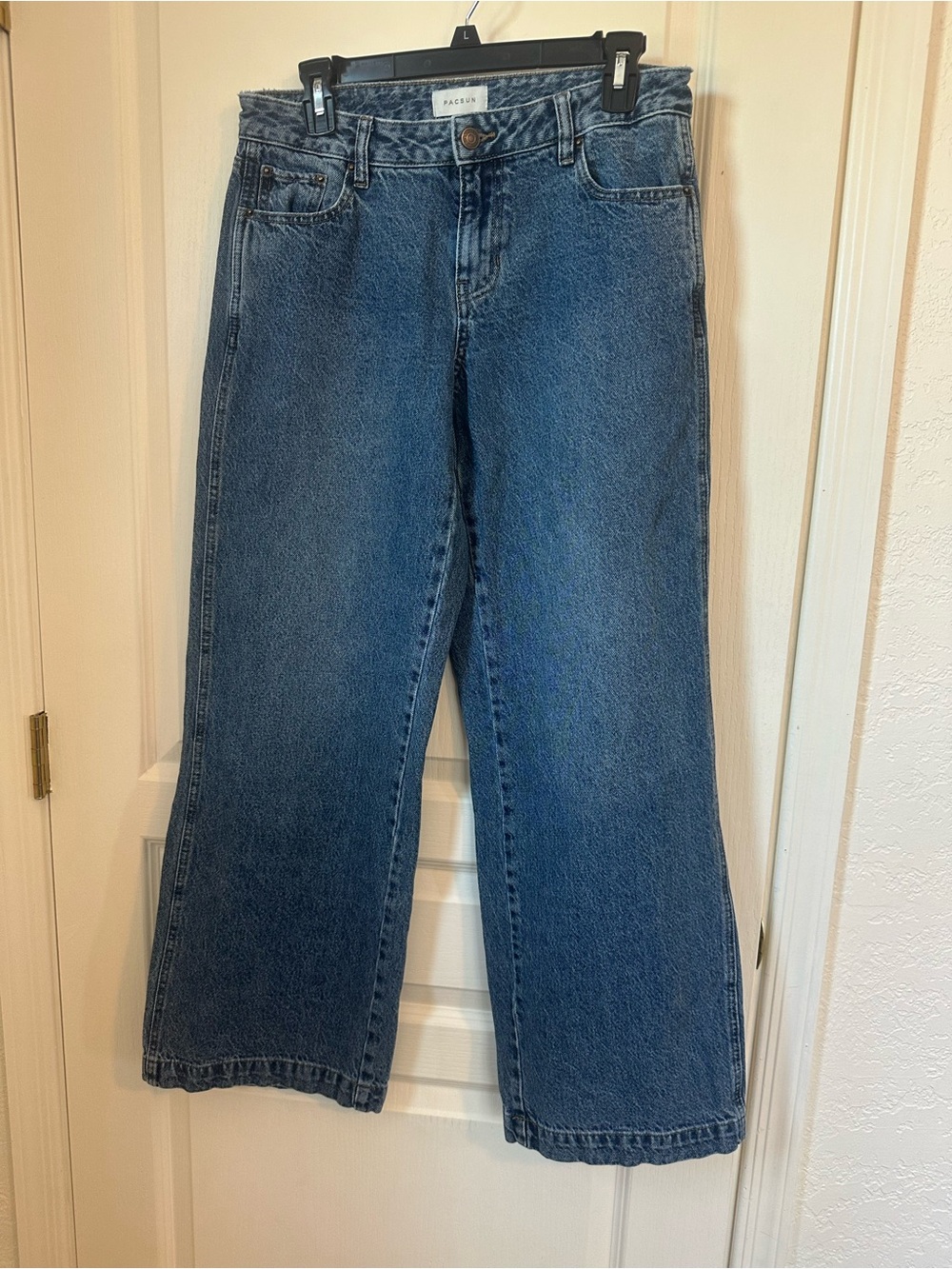PacSun Relaxed Wide Leg Denim Jeans in Blue Wash